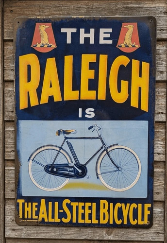 Raleigh bike metal sign - bike,