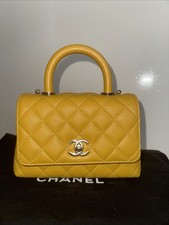 CHANEL Coco Mini Top Handle Caviar Leather Shoulder Bag 