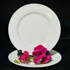 Fitz & Floyd Everyday White Porcelain 11” Dinner Plates Set Of 2*