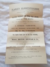 ORIGINAL AUCTION POSTER / CATALOGUE / MAP,1882,THE MOORS ESTATE,FOREST OF DEAN