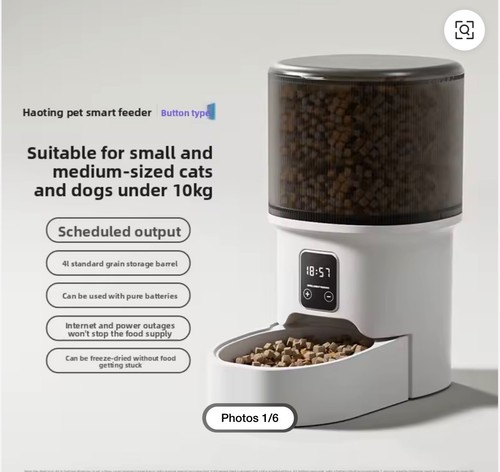 Automatic pet feeder white - feeder,