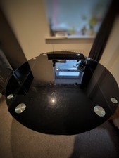 Oval Glass Dining Table With