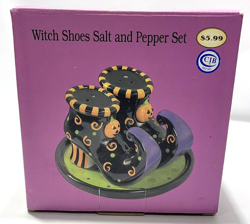 Halloween witch shoes ceramic - shoes,