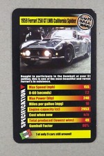 1 x info card Supercars 1959 Ferrari 250 GT LWB California Spider - T62