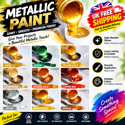 60ml gold metallic acrylic - 60ml,gold,