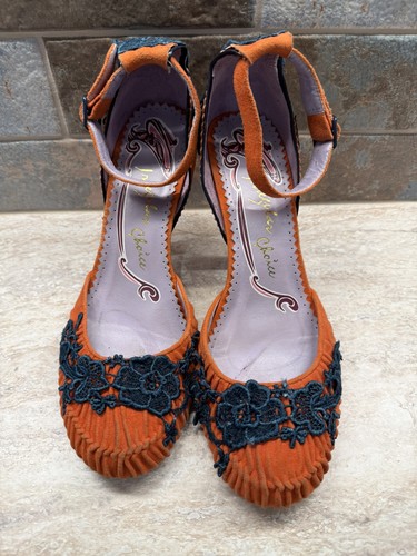 Irregular choice orange suede - orange,
