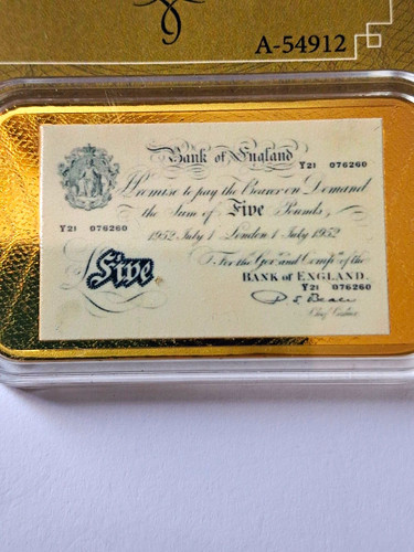 Bank england white 5 five - £5,