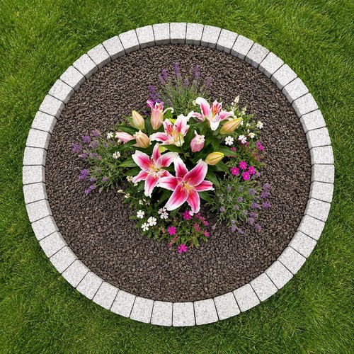 140cm white granite garden - white,