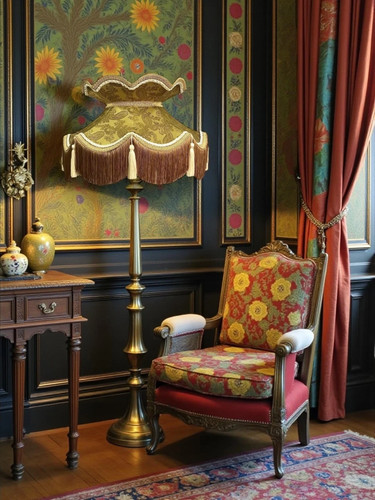 Gold paisley print standard