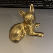 Vintage brass dog figurine
