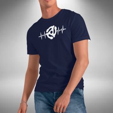 45 RPM Adapter Heartbeat T-Shirt Music Record Spindle Vinyl Small to 5XL