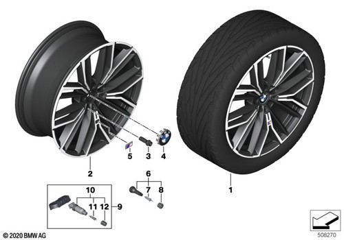 Bmw genuine light alloy wheel - genuine,