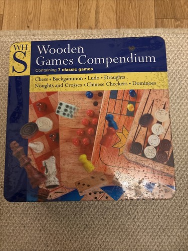 Wooden games compendium chess - wooden,