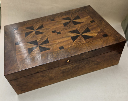 Antique writing box walnut - antique,