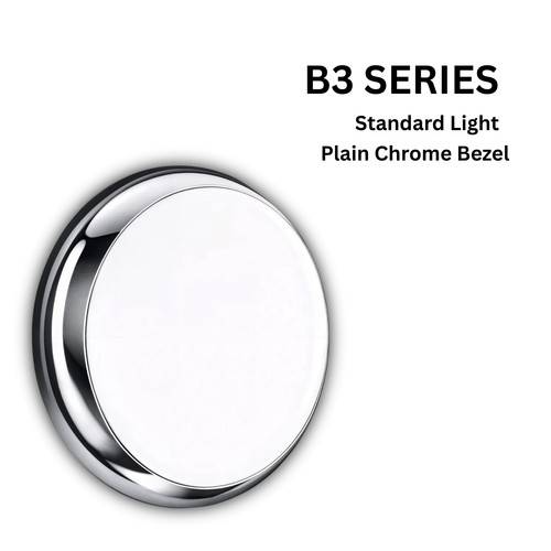 Led bulkhead 3cct chrome bezel - led,