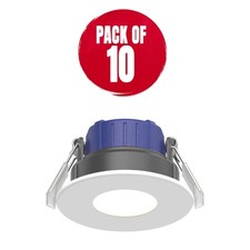 LED Downlights Fixed Fire Rated Round Bathroom White Dimmable 10 Pack