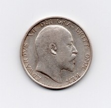 King Edward VII, 1907 Shilling, uncleaned and in very good condition.