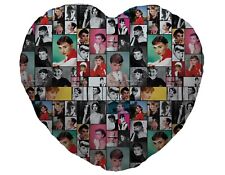 Colour Audrey Hepburn Fan Montage Design Heart Shaped Cushion Valentines Day 