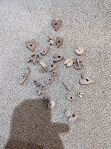 Wooden hearts anchors - hearts,