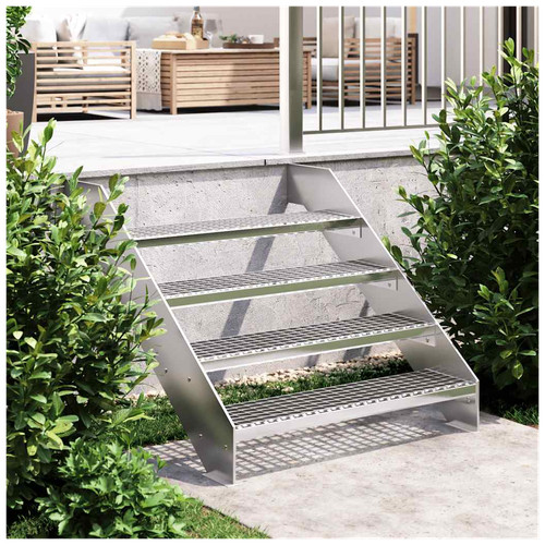 Grate step silver galvanised - step,