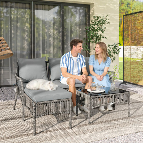 Rattan garden corner - rattan, sofa