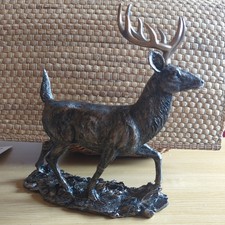 Bronze Finish Resin Deer