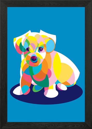 Maltese puppy framed wall art - maltese,
