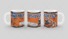 husqvarna Personalised Tea Mug Gift -Garage Mechanic DIY vintage