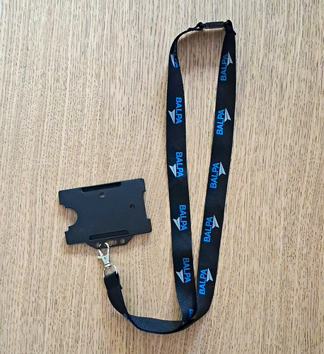 Balpa black lanyard - with, id
