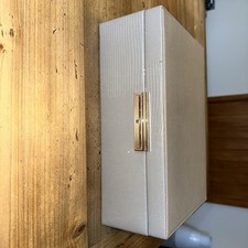 Vintage Marks & Spencer Jewellery Box Grey Real Leather With Travel Case M&S