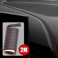 2M PU Leather Car Dashboard Decor Line Stickers Moulding Trim Strips Accessories