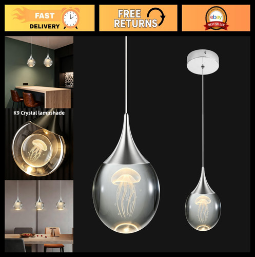 Modern crystal globe pendant - modern,