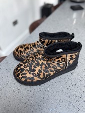 UGG Classic Ultra Mini Panther boots with a butterscotch leopard print cow hair