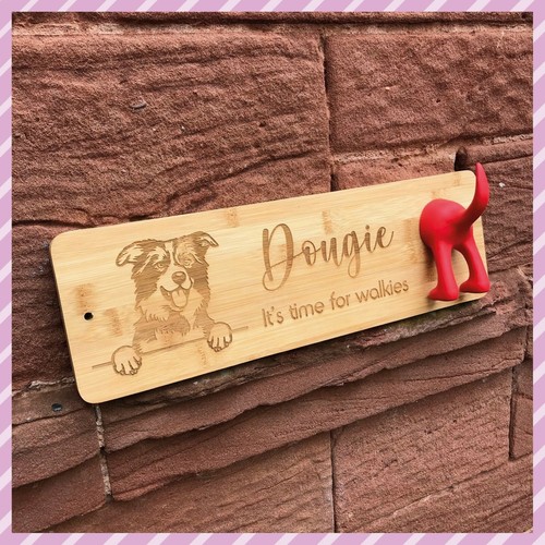 Personalised dog lead hook - personalised,