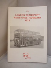 London Transport News Sheet Summary 1978  -  The PSV Circle
