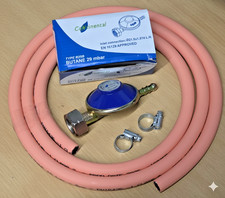 Butane Screw-In Regulator 4.5kg + 2m Gas Hose + Clips - Calor 4.5kg Bottle Reg