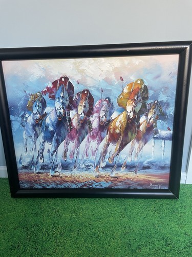 Original horse racing painting - original,