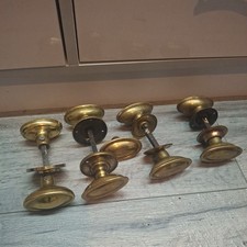 4 Antique Brass Door Knobs