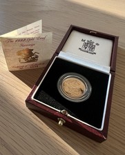 1992 Gold Proof Full Sovereign with Original Box & COA Issued By The Royal Mint