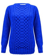 LADIES WOMEN ARAN CABLE KNIT