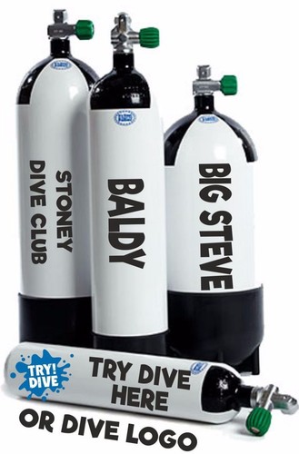 Scuba diving cylinder decals - diving,