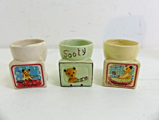 (RefJOH38) Set of 3 Sooty egg cups Sooty Concessions Keele St