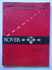 ROVER 2000 P6 SALOON orig 1966 UK Mkt Parts Catalogue Amendment