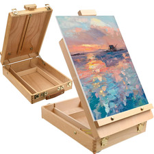 Wooden Table Art Box Easel
