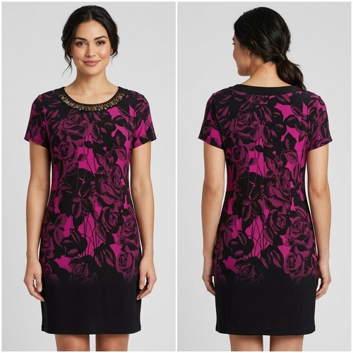 Savoir black magenta beaded - savoir, black/magenta