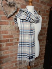 Johnstons Of Elgin 100% Pure Cashmere Tartan Plaid Lindsay Scarf Scotland  New 