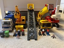playmobil bundle including crane and digger