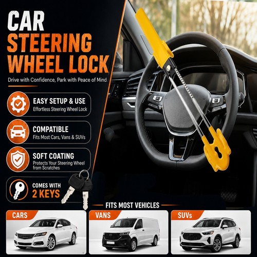 Car steering wheel lock - wheel, heavy