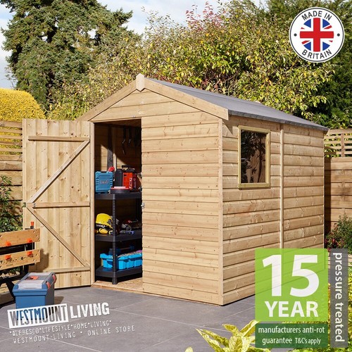 8x6 wooden apex garden - 8x6,