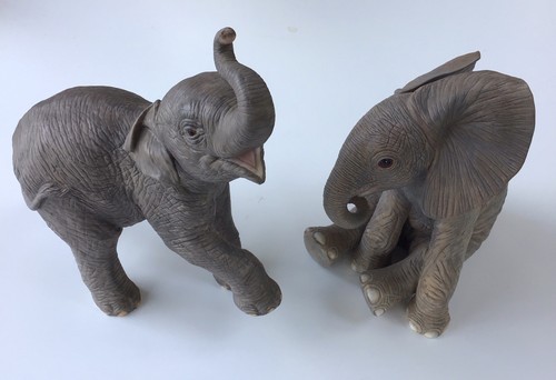 Pair elephant calves - pair,